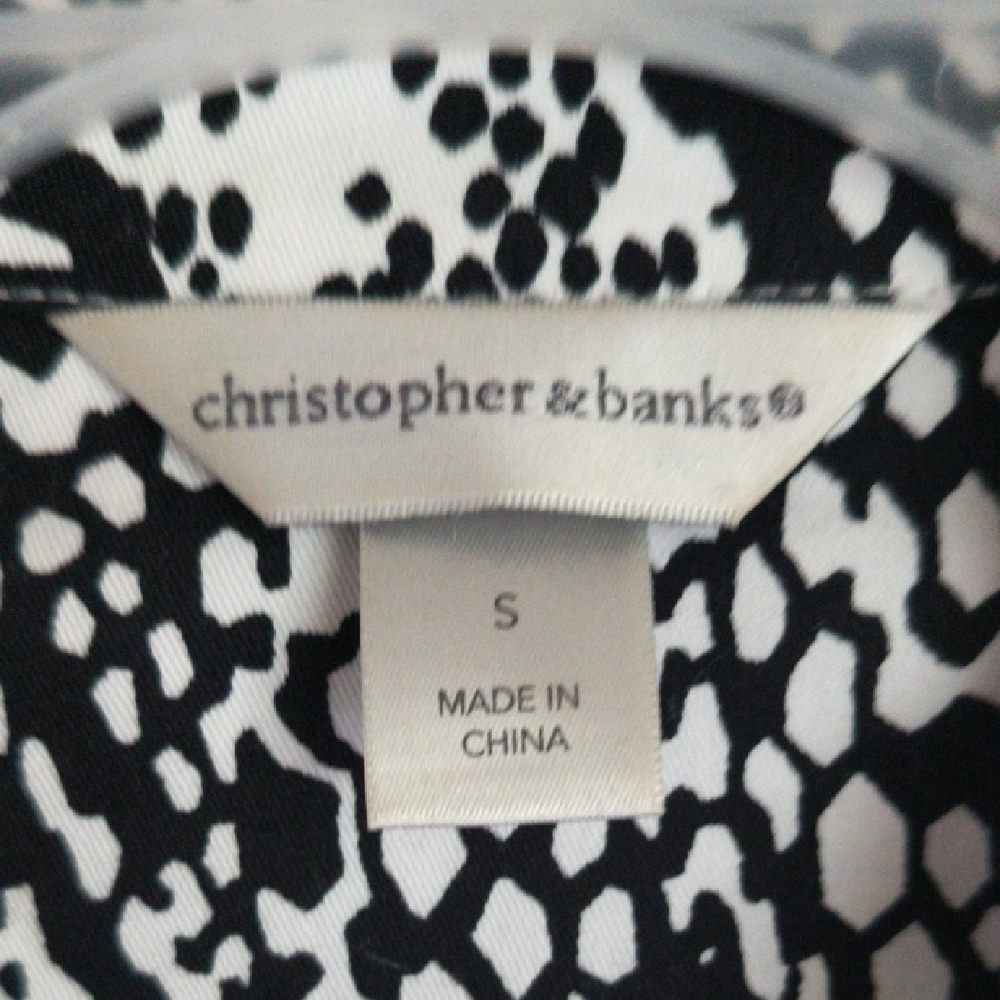 Christopher & Banks Monochrome Animal Print Blazer - Picture 2 of 3